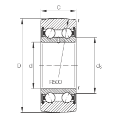 LR5205NPPU,LR5205-2RS - double row angular contact ball bearing LR5205NPPU